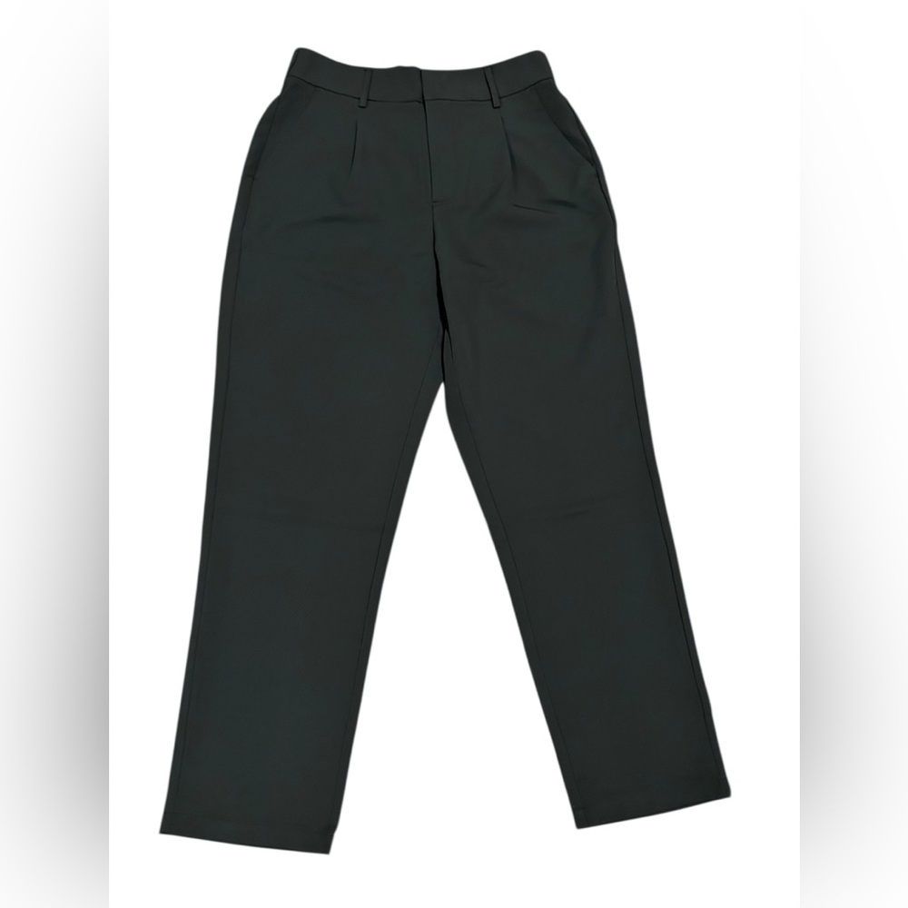 NWT HALARA Black mid-rise multiple pockets cropped taper quick-dry work pant M